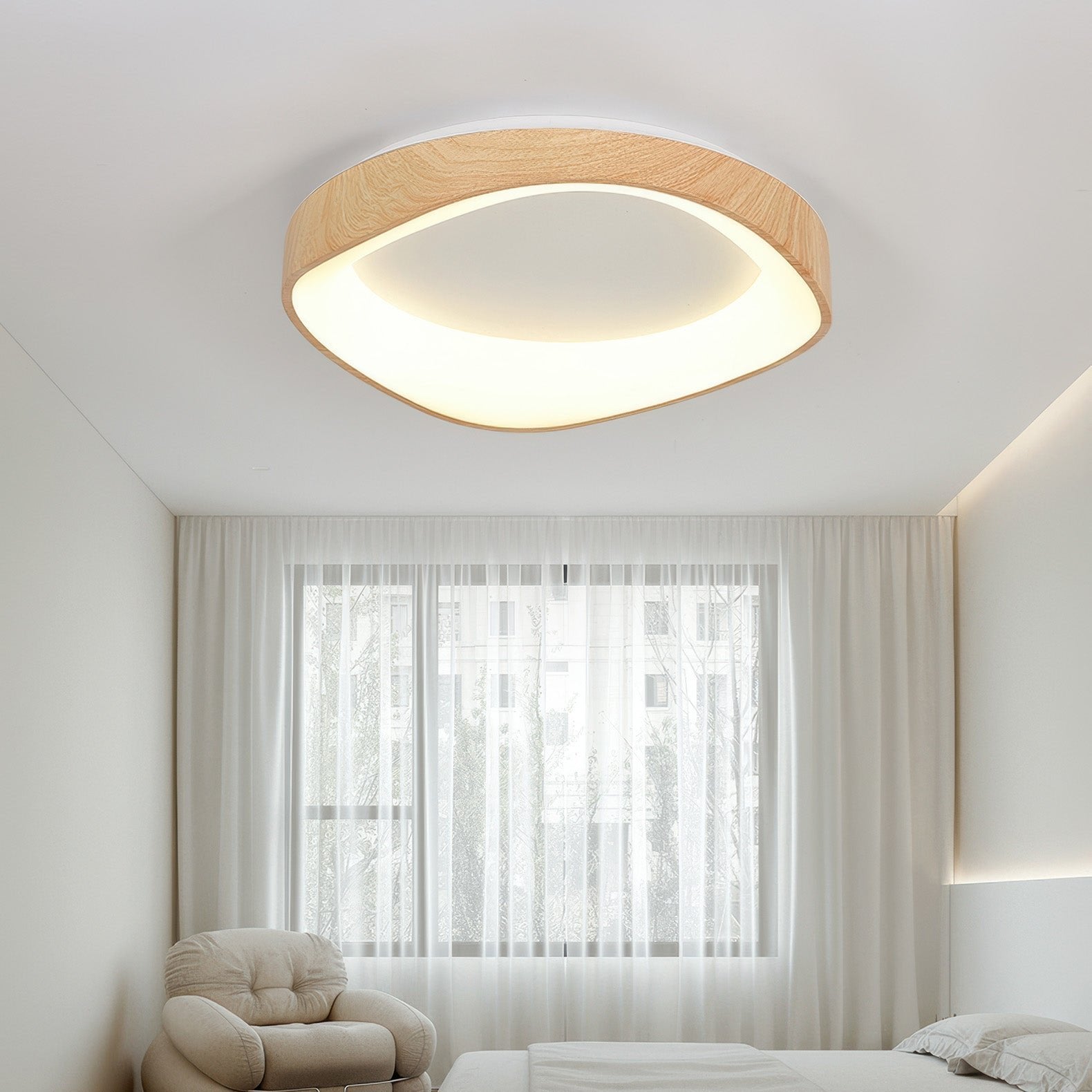 Lumera Artistic Ceiling Light With Gentle Glow, Minimalist Elegance For Modern Homes