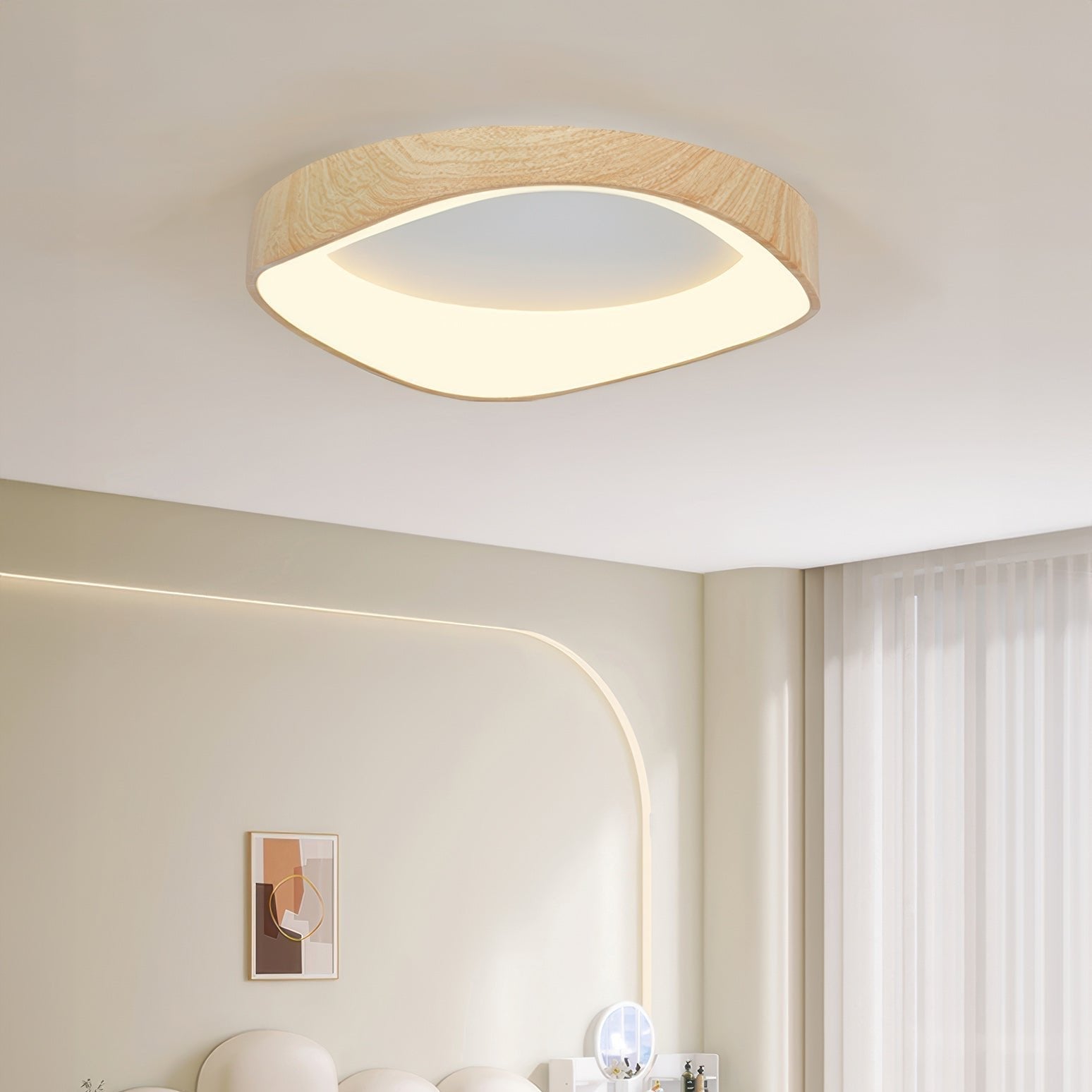 Lumera Artistic Ceiling Light With Gentle Glow, Minimalist Elegance For Modern Homes