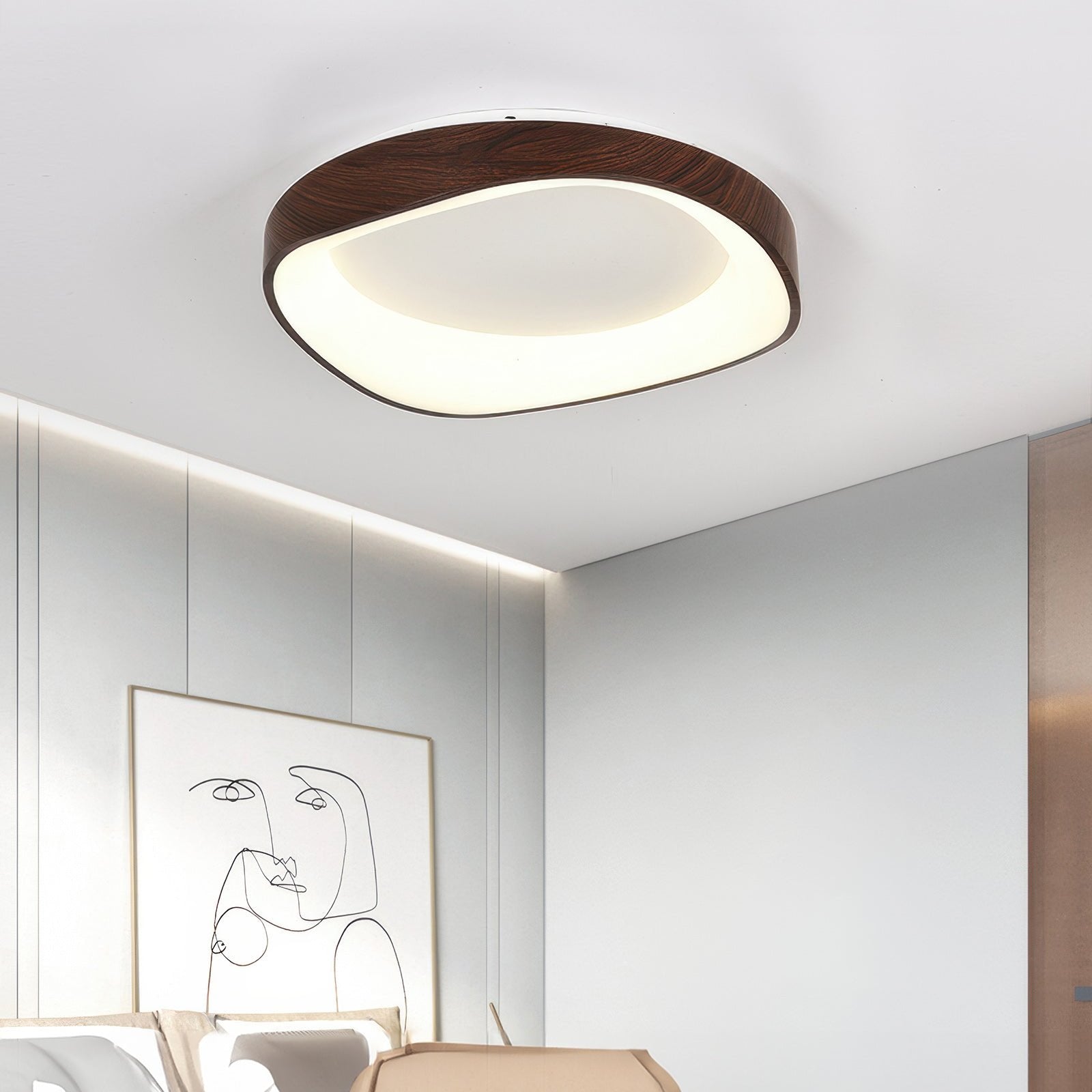 Lumera Artistic Ceiling Light With Gentle Glow, Minimalist Elegance For Modern Homes