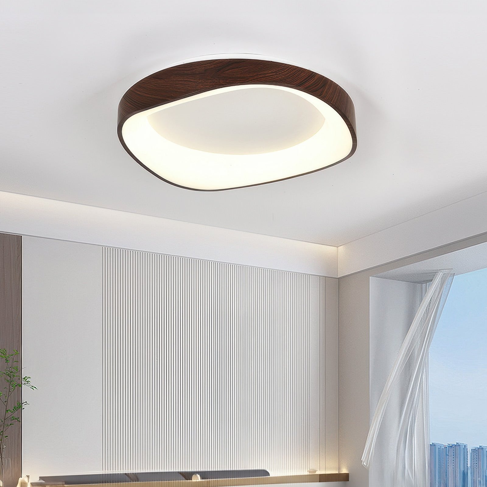 Lumera Artistic Ceiling Light With Gentle Glow, Minimalist Elegance For Modern Homes