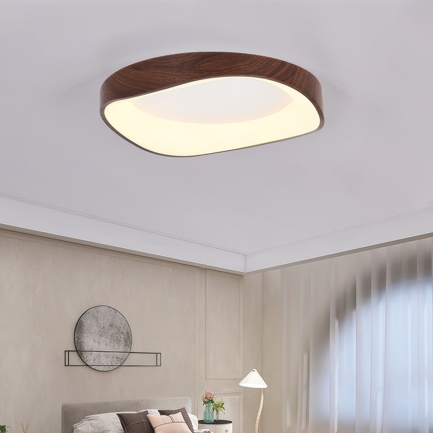 Lumera Artistic Ceiling Light With Gentle Glow, Minimalist Elegance For Modern Homes