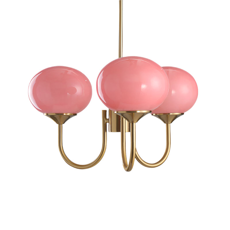 Lunara | Bubble Glass Chandelier With Gold Finish