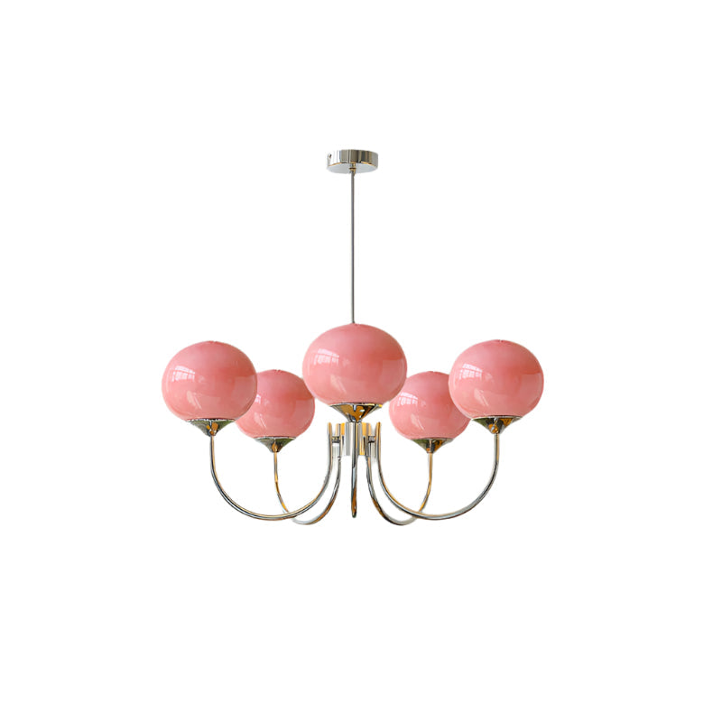Lunara | Bubble Glass Chandelier With Gold Finish