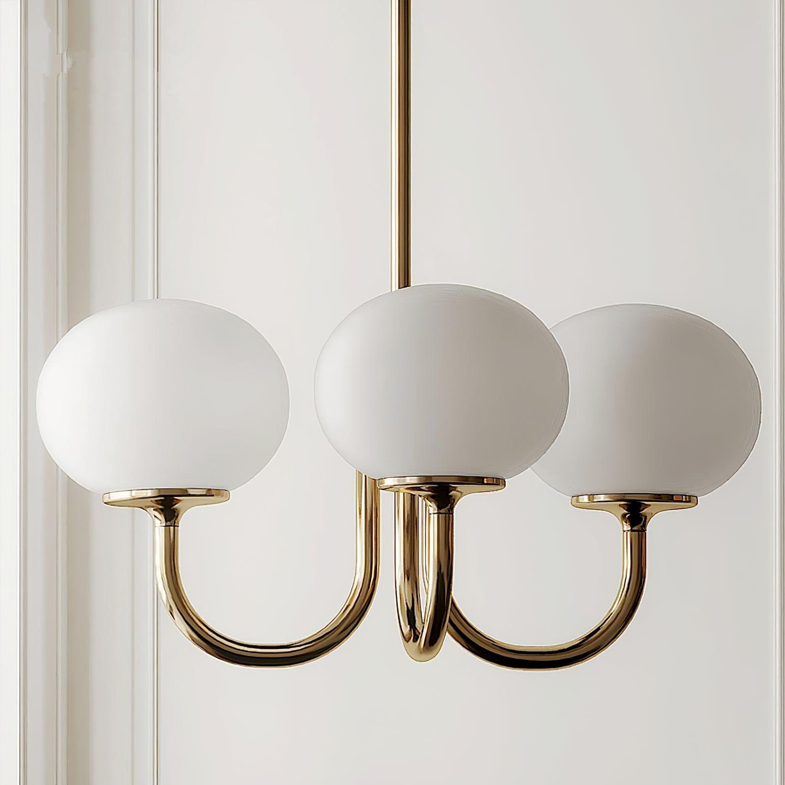 Lunara | Bubble Glass Chandelier With Gold Finish