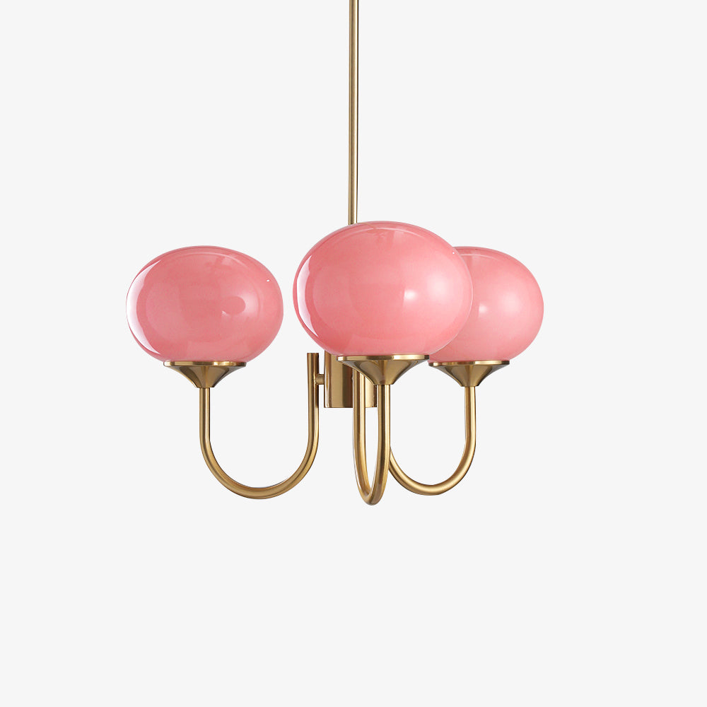 Lunara | Bubble Glass Chandelier With Gold Finish