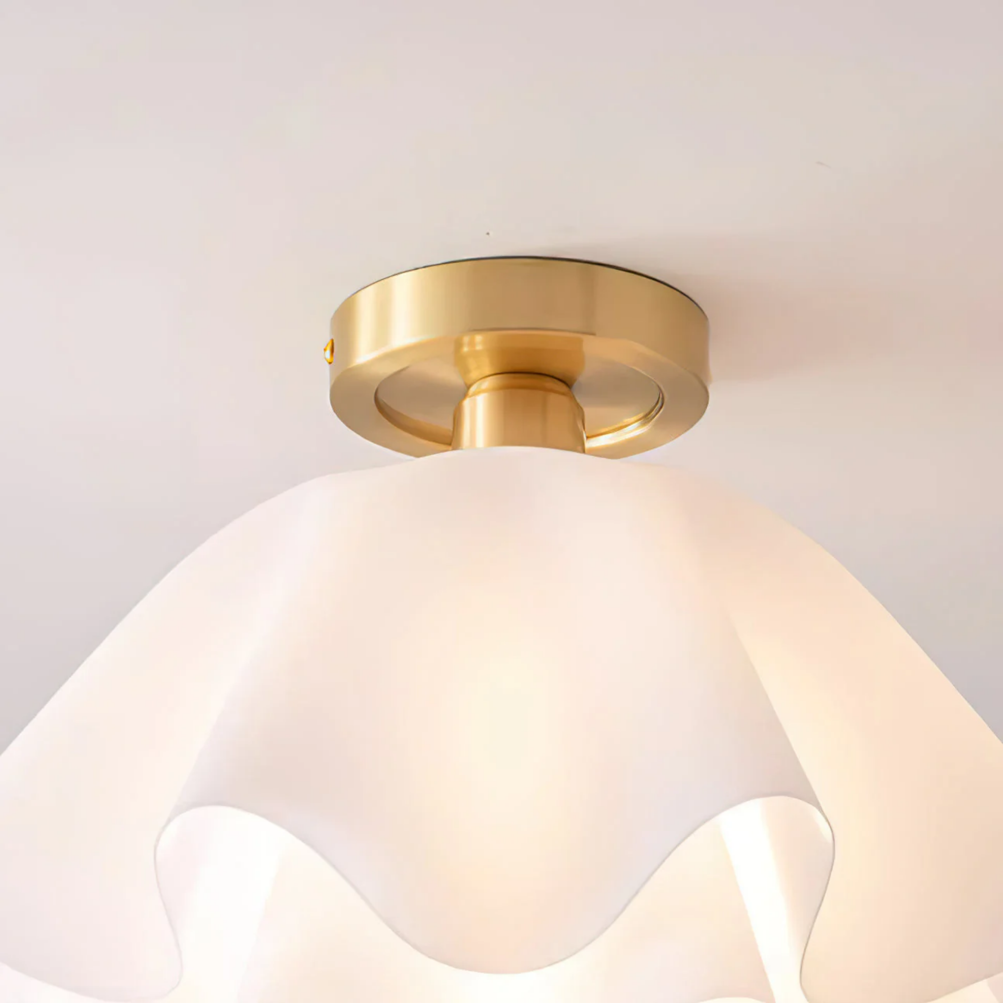 Aurien | Folded Sculptural Ceiling Light in Copper