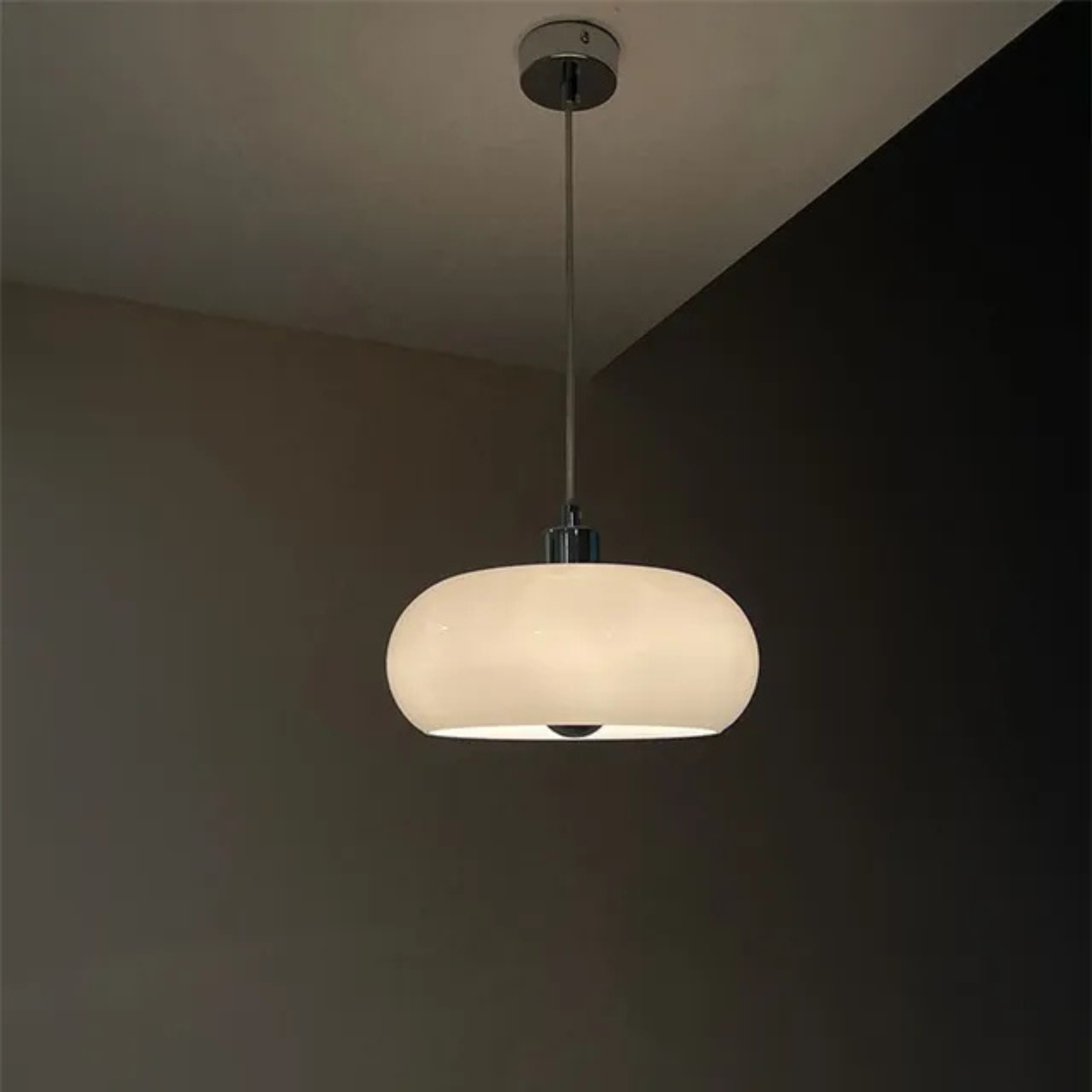 Lumia Scandinavian LED Pendant Light with Glass and Wood