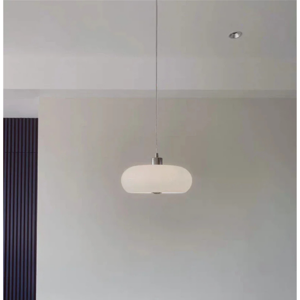 Lumia Scandinavian LED Pendant Light with Glass and Wood