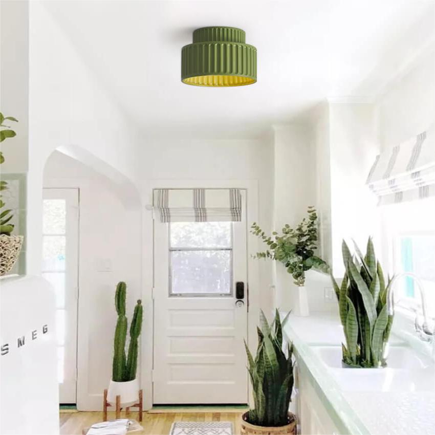 Scandinavian Two-Tier Flush Mount Ceiling Light for Living and Dining