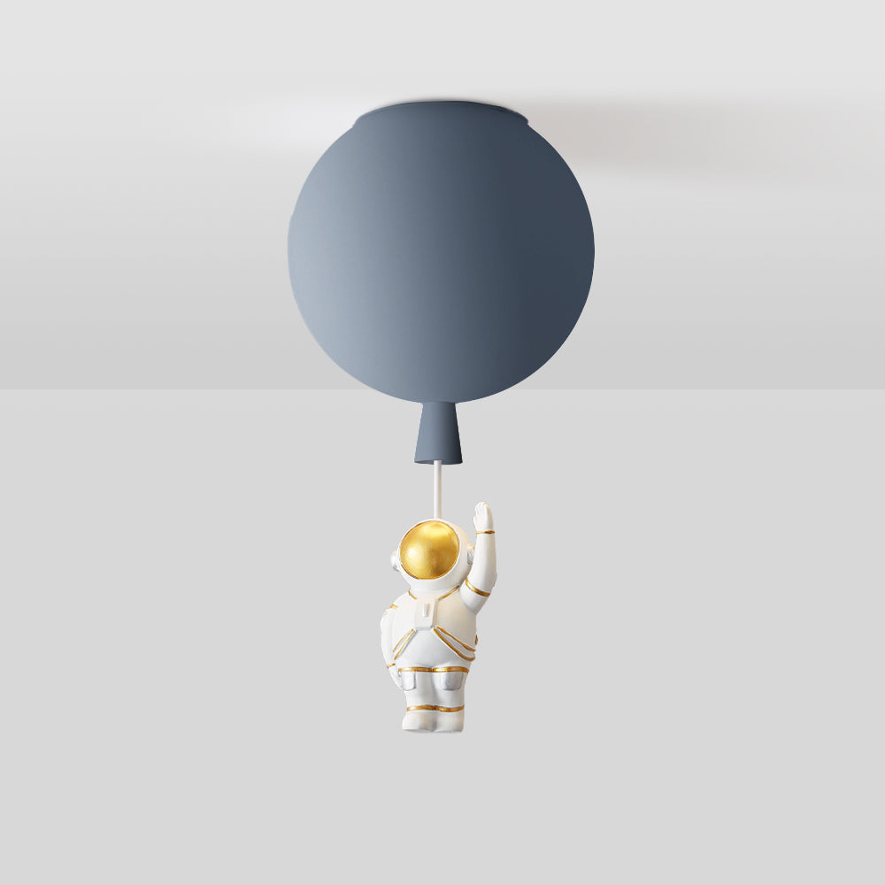 Lunaro Ceiling Light with Astronaut Accents and Soft Moon Glow
