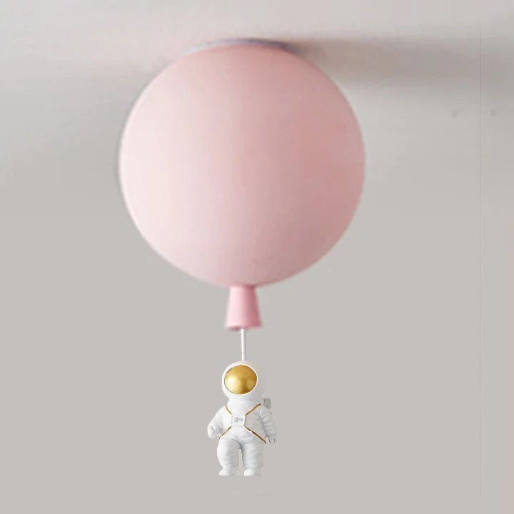 Lunaro Ceiling Light with Astronaut Accents and Soft Moon Glow