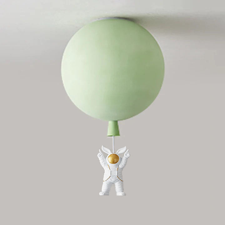 Lunaro Ceiling Light with Astronaut Accents and Soft Moon Glow