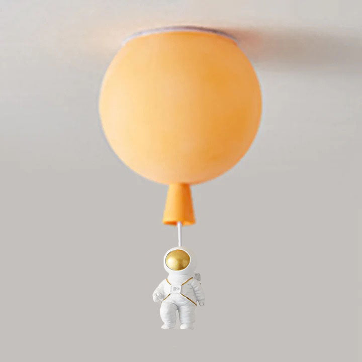 Lunaro Ceiling Light with Astronaut Accents and Soft Moon Glow
