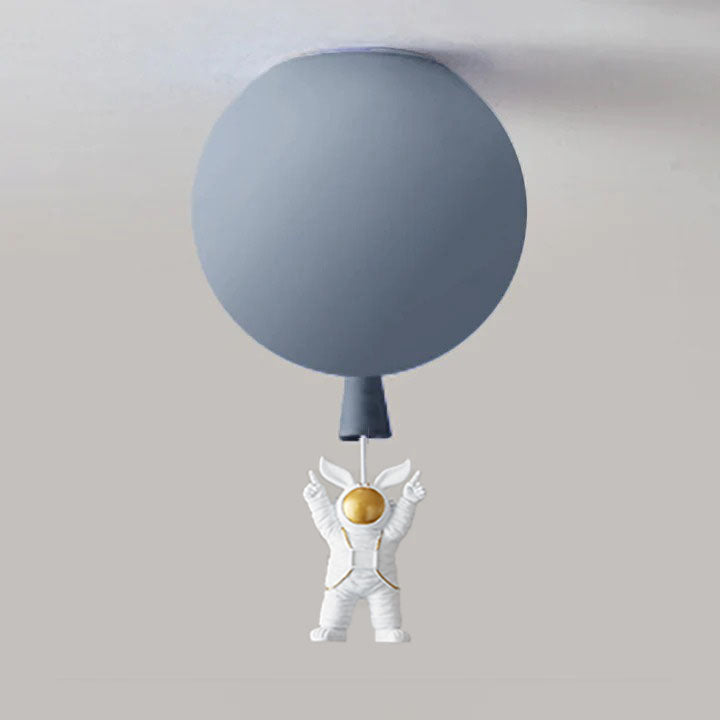 Lunaro Ceiling Light with Astronaut Accents and Soft Moon Glow