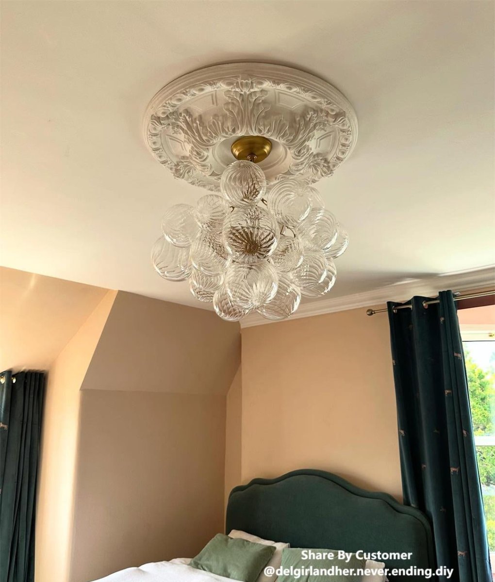 Lunara | Height-Adjustable Glass Bubble Pendant for Dining and Living Areas