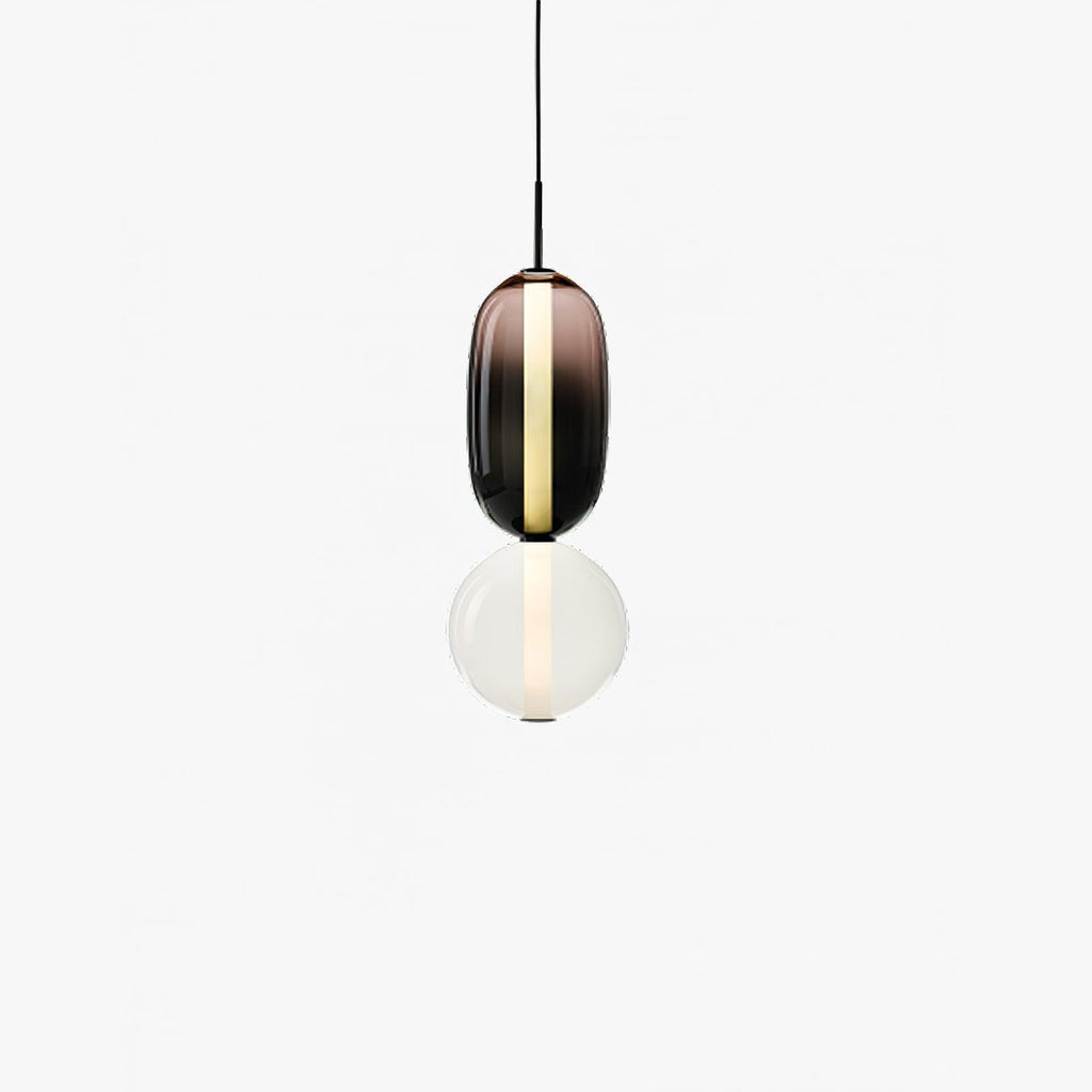 Vibrant Glass Pendant Light | Playful Living Room Accent