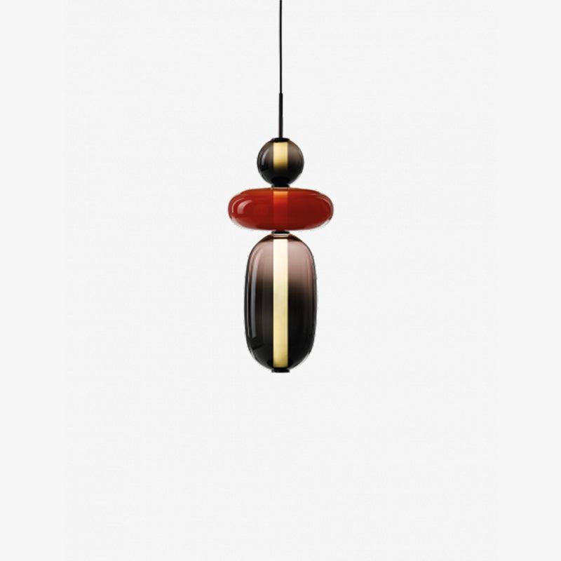 Vibrant Glass Pendant Light | Playful Living Room Accent
