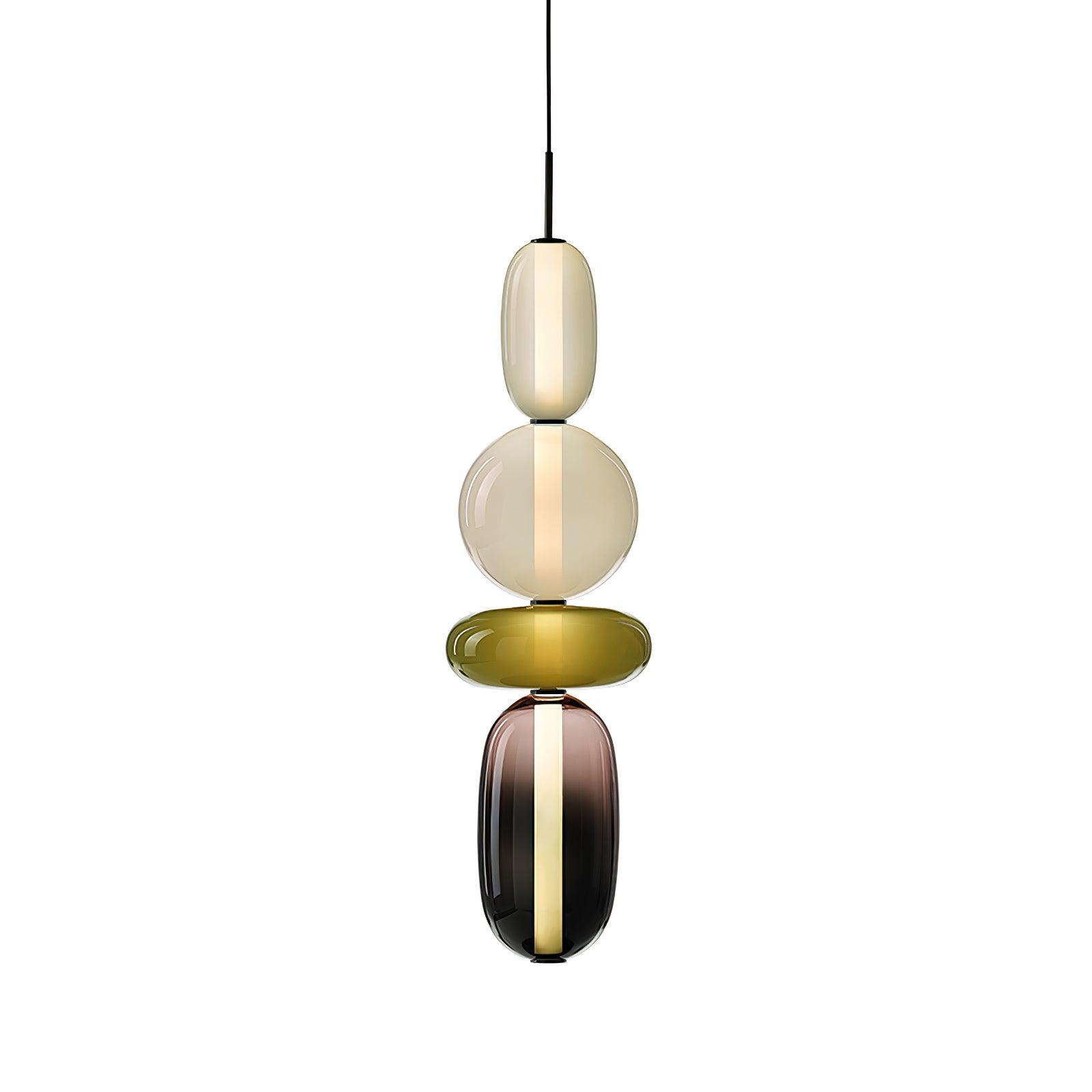 Vibrant Glass Pendant Light | Playful Living Room Accent