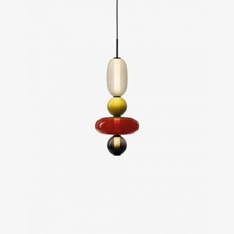 Vibrant Glass Pendant Light | Playful Living Room Accent
