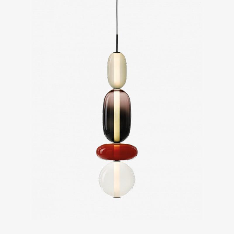 Vibrant Glass Pendant Light | Playful Living Room Accent