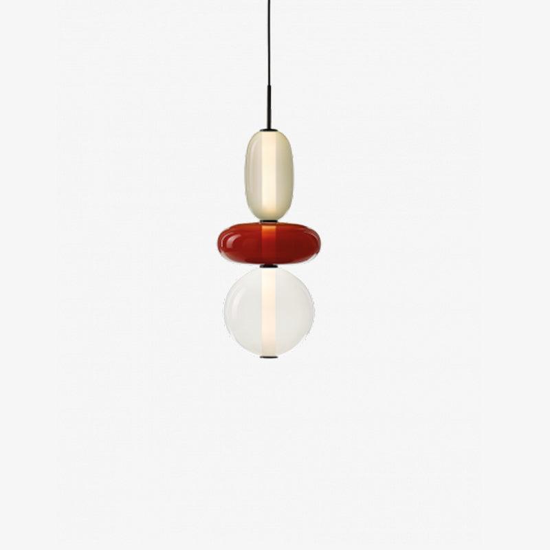 Vibrant Glass Pendant Light | Playful Living Room Accent