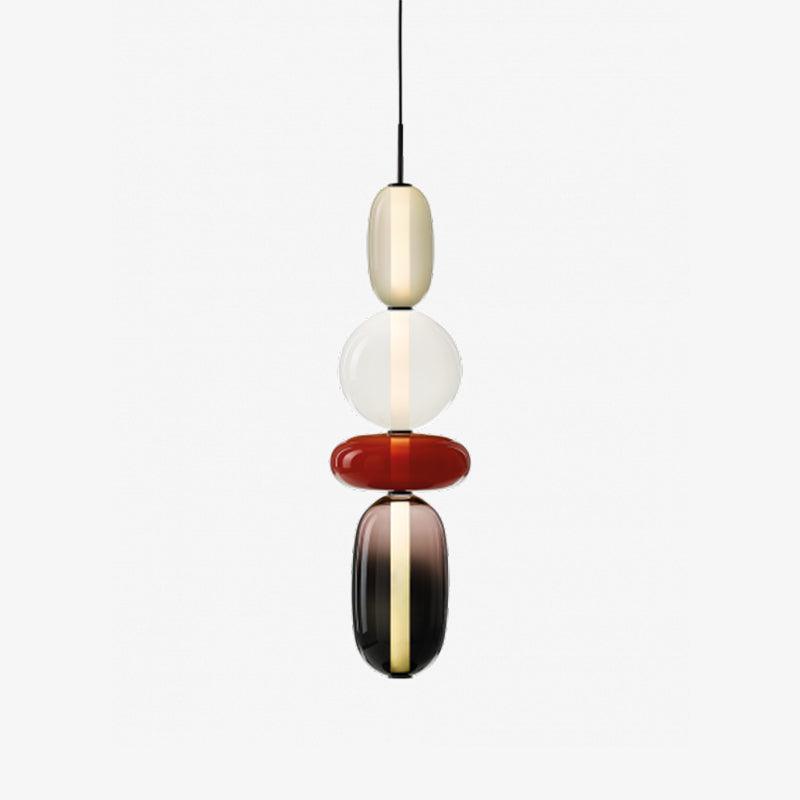 Vibrant Glass Pendant Light | Playful Living Room Accent