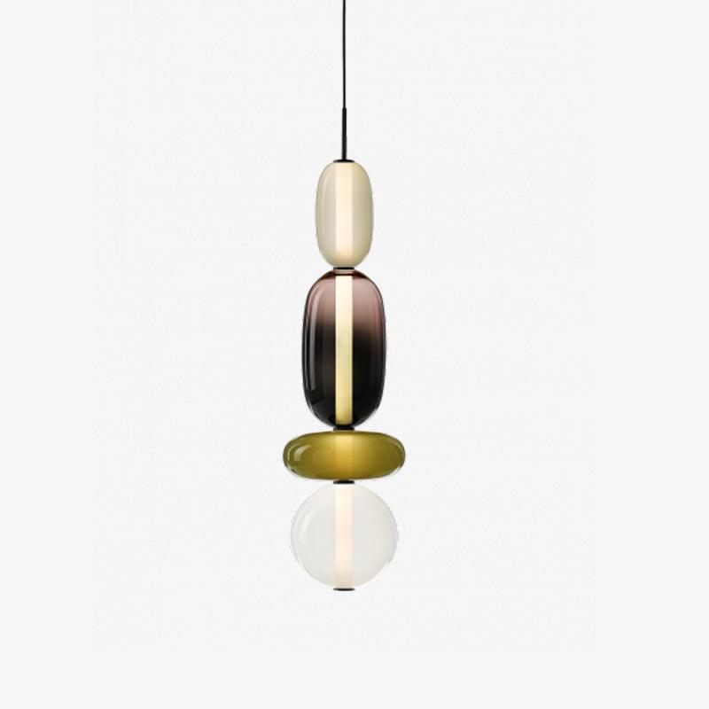 Vibrant Glass Pendant Light | Playful Living Room Accent