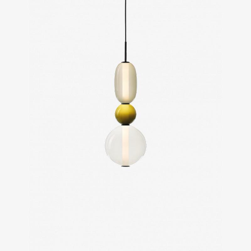 Vibrant Glass Pendant Light | Playful Living Room Accent