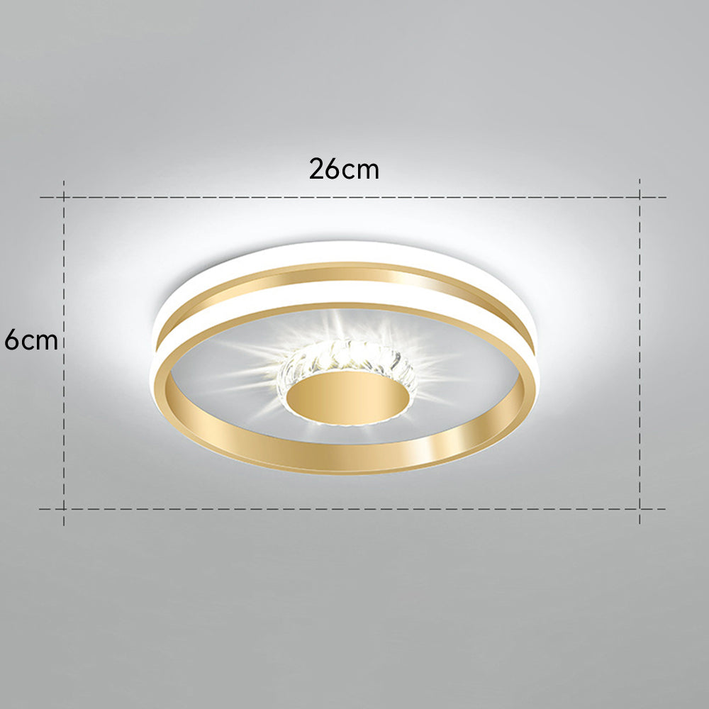 Aurielle | LED Crystal Ceiling Fixture in Gold Finish
