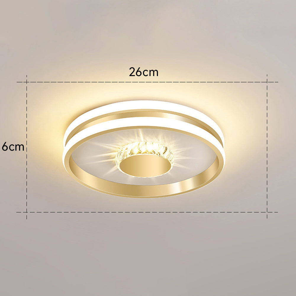 Aurielle | LED Crystal Ceiling Fixture in Gold Finish