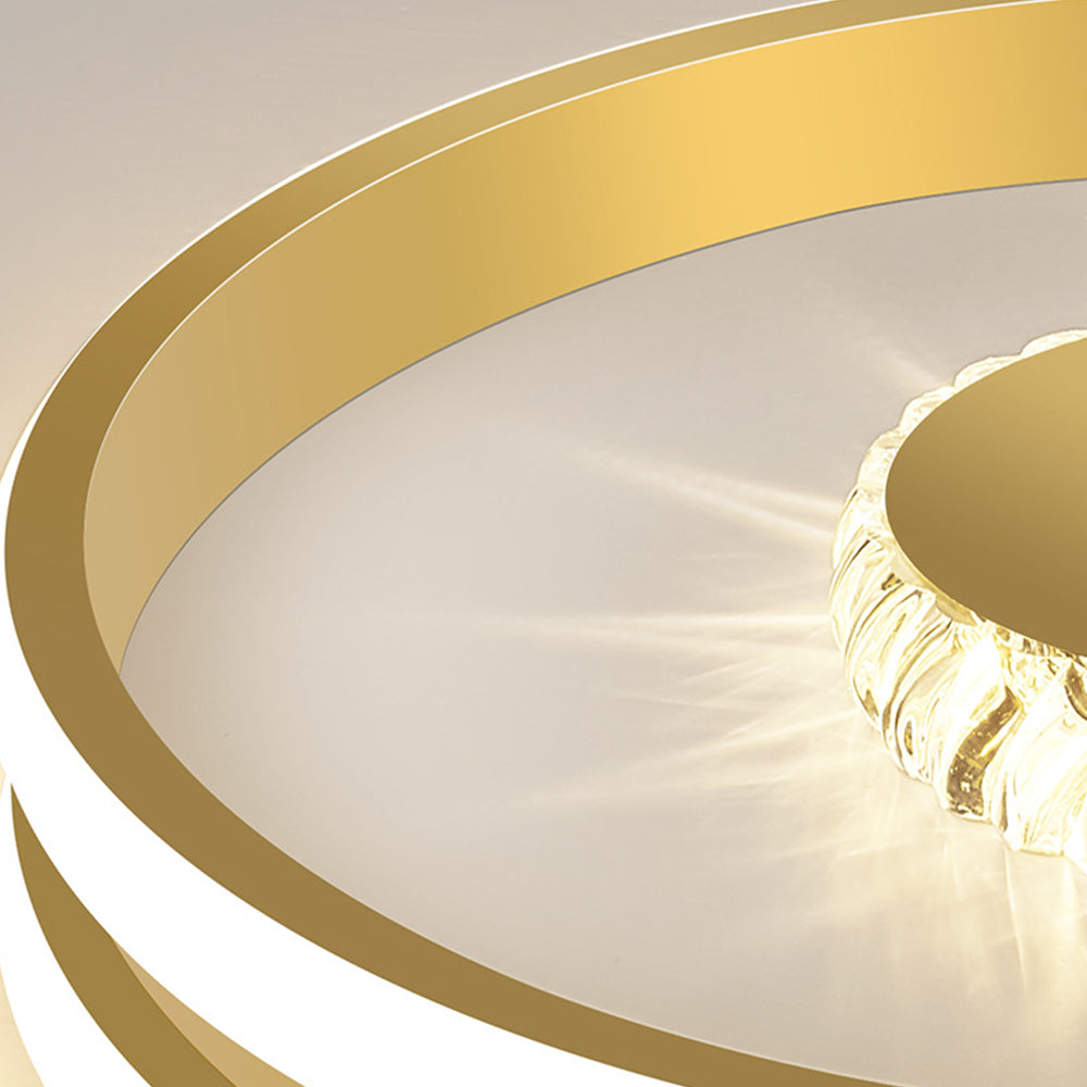 Aurielle | LED Crystal Ceiling Fixture in Gold Finish