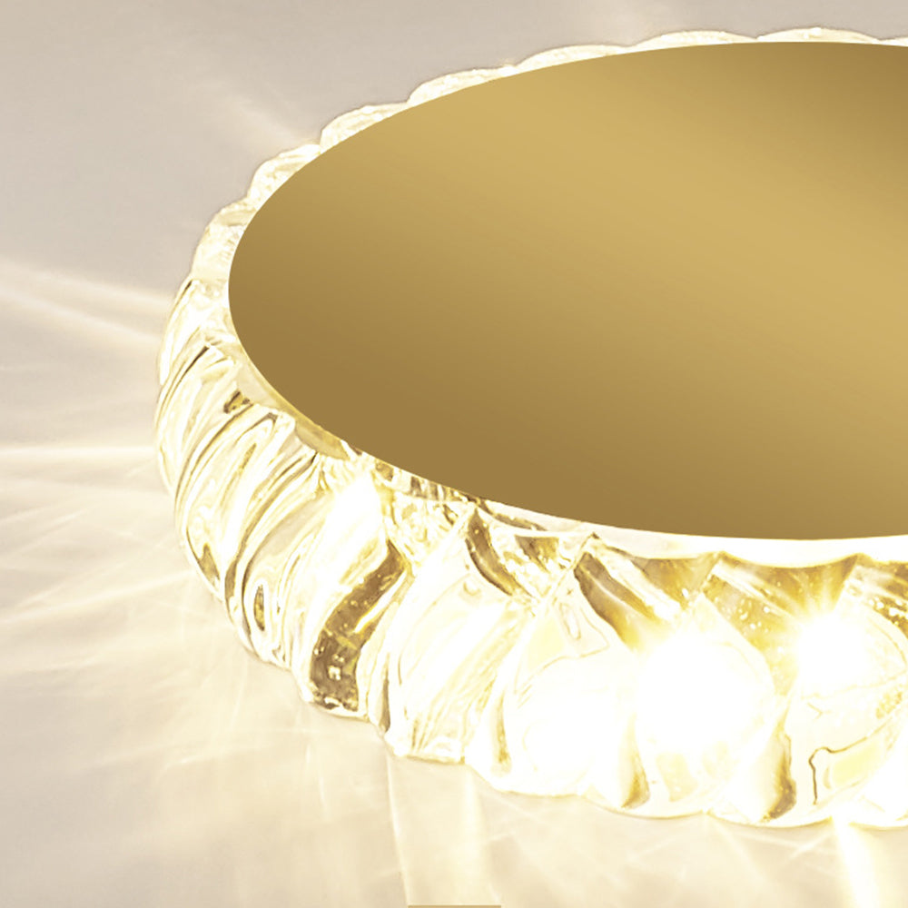 Aurielle | LED Crystal Ceiling Fixture in Gold Finish