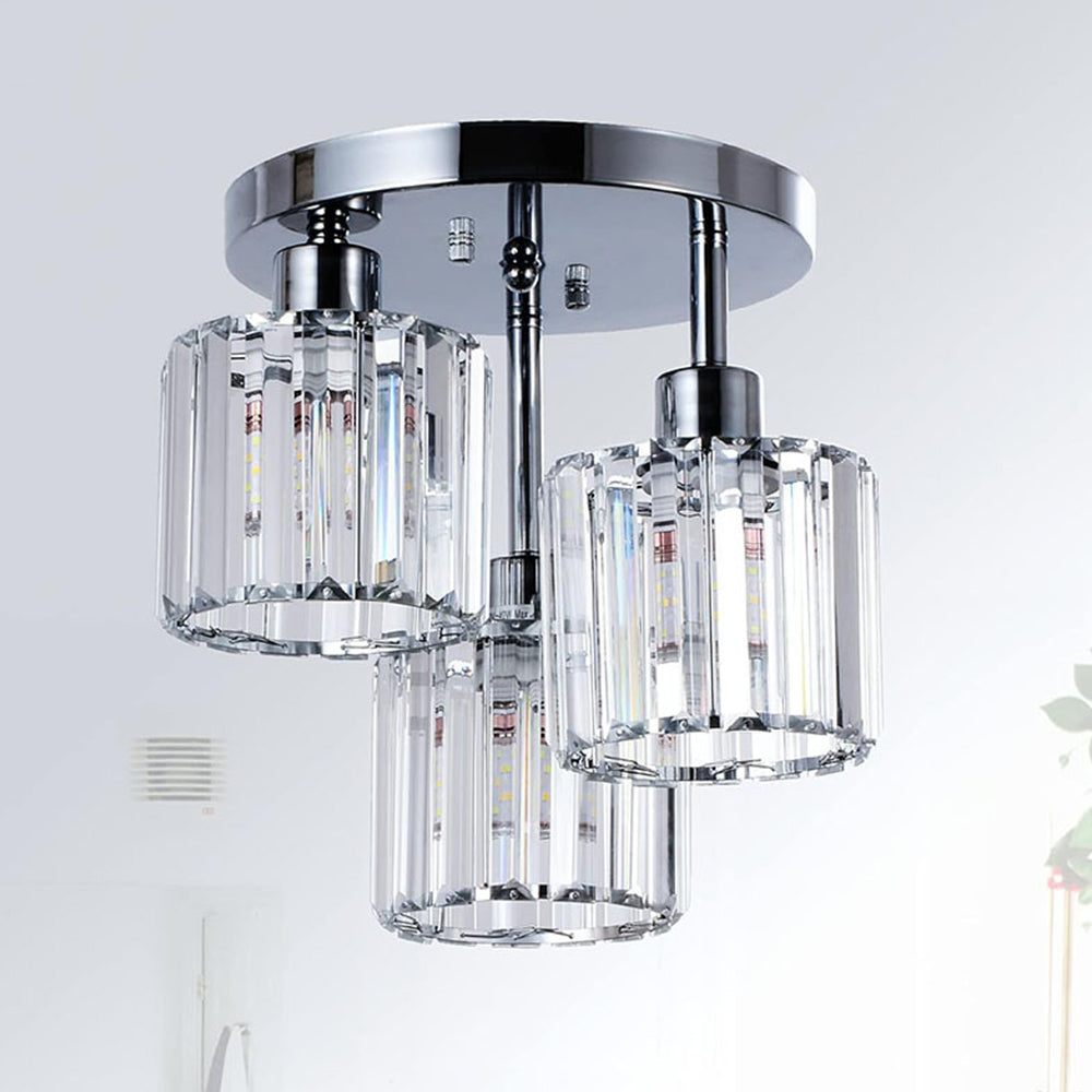 Lunara Modern Crystal Semi-Flush Ceiling Light