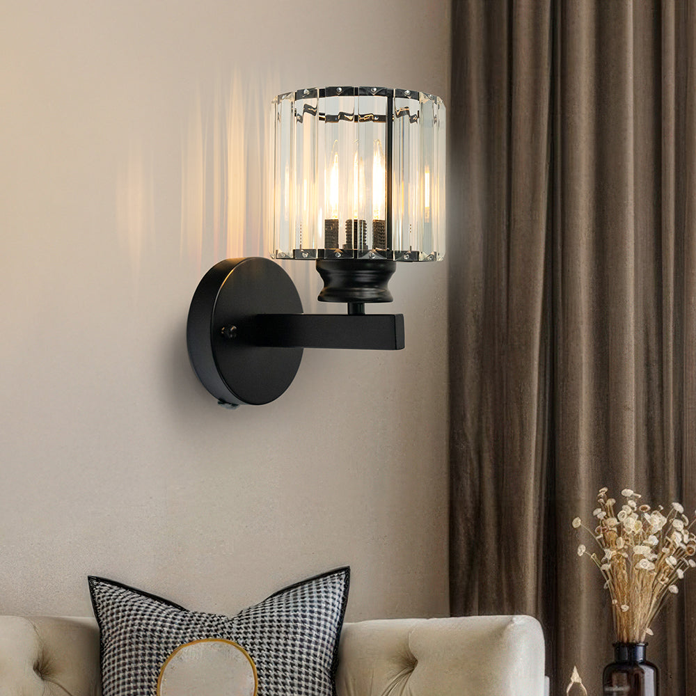 Modern Crystal Wall Light in Round and Square Styles