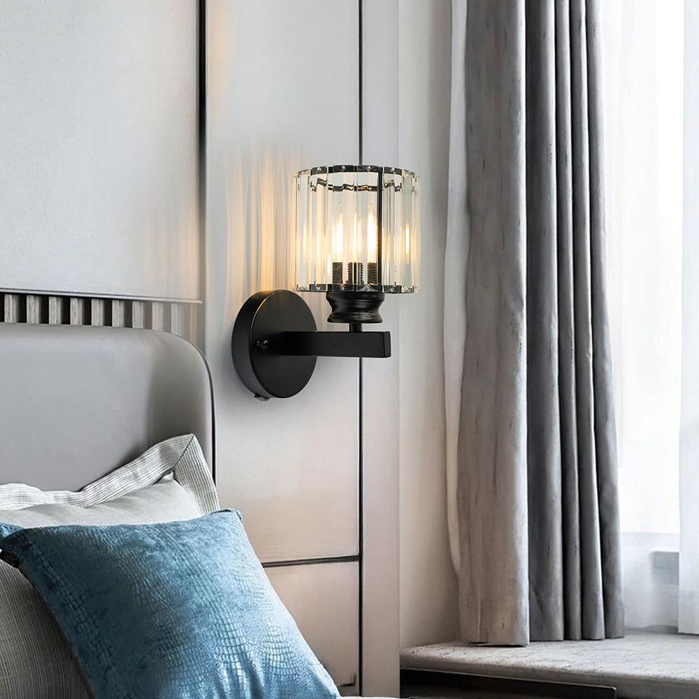Modern Crystal Wall Light in Round and Square Styles