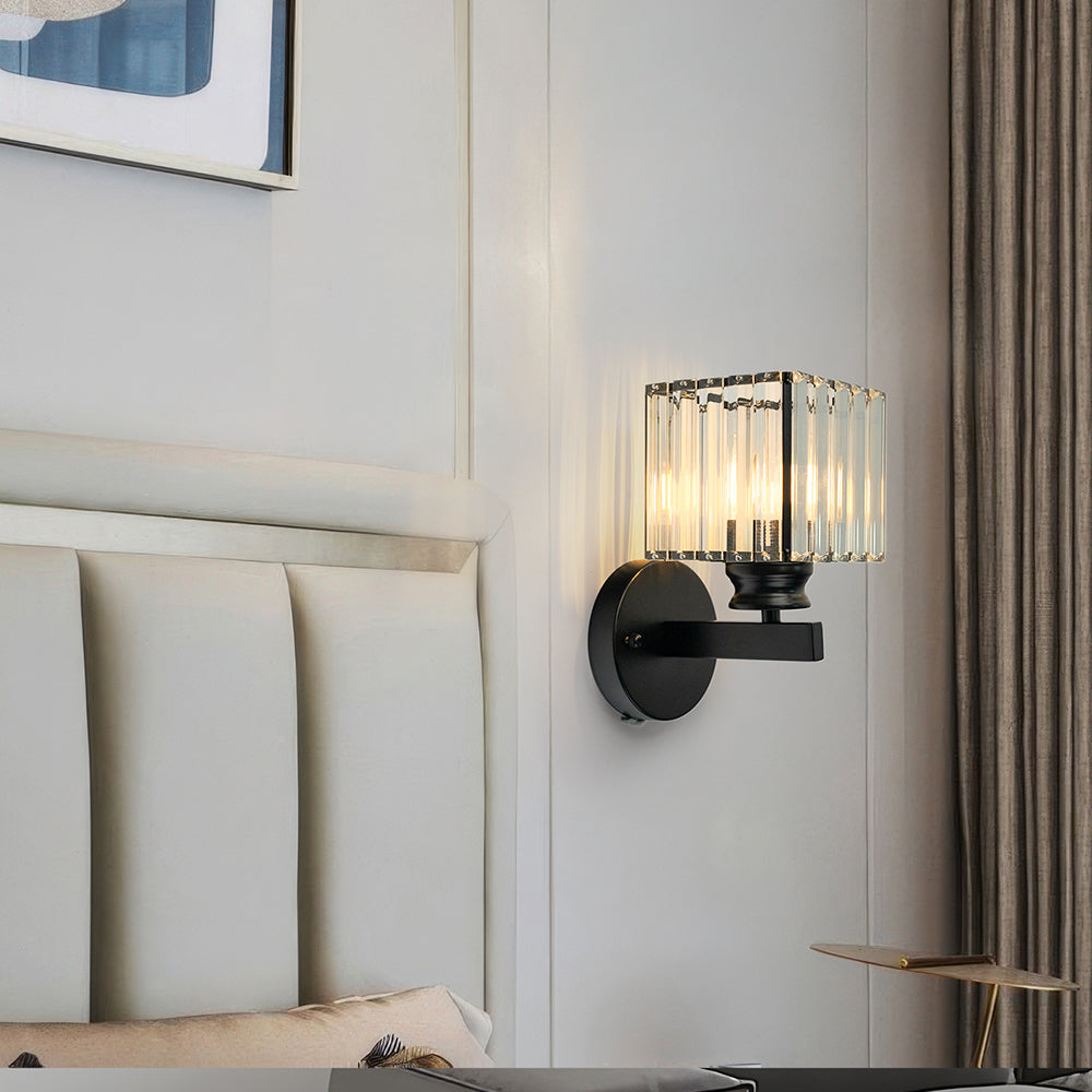 Modern Crystal Wall Light in Round and Square Styles