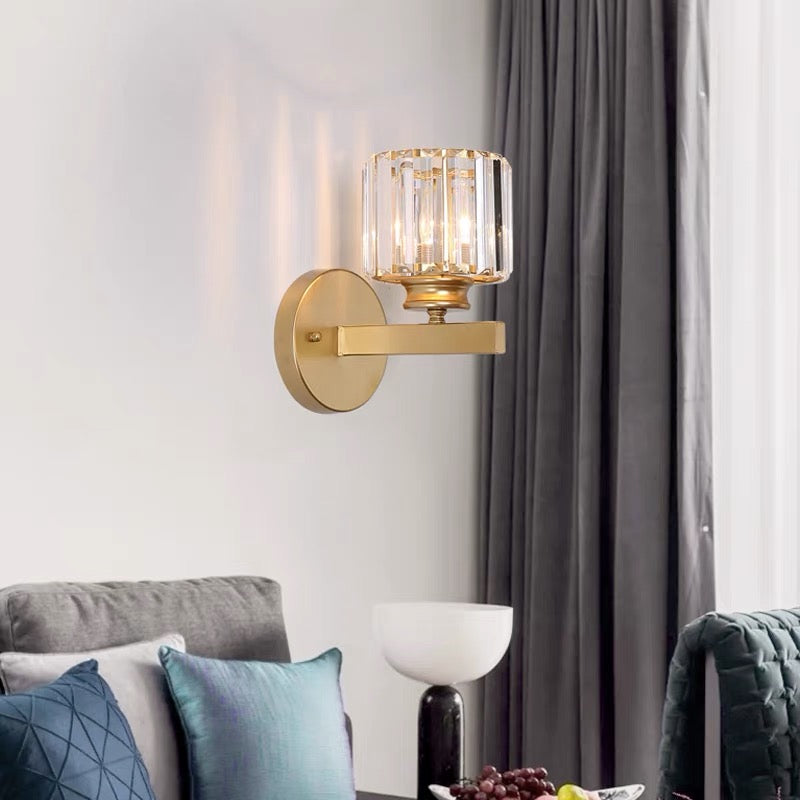 Modern Crystal Wall Light in Round and Square Styles