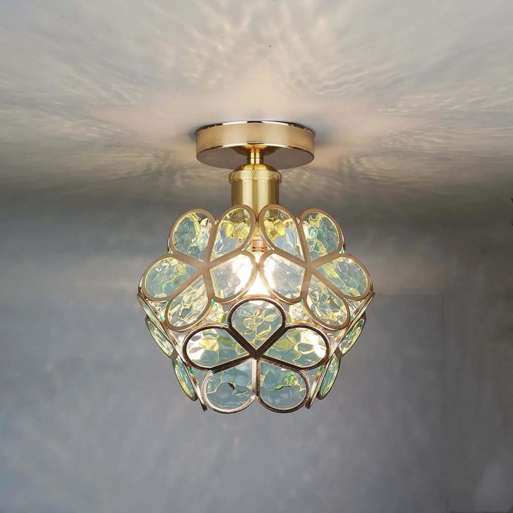 Marielle | Floral Glass Ceiling Light With Artistic Elegance