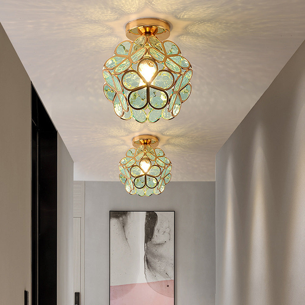 Marielle | Floral Glass Ceiling Light With Artistic Elegance