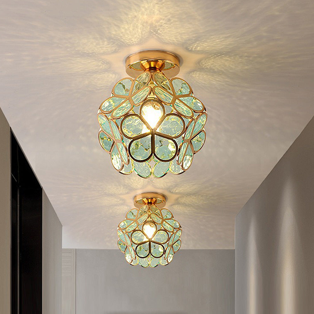 Marielle | Floral Glass Ceiling Light With Artistic Elegance