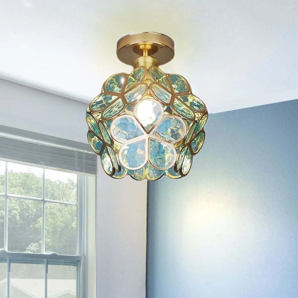 Marielle | Floral Glass Ceiling Light With Artistic Elegance