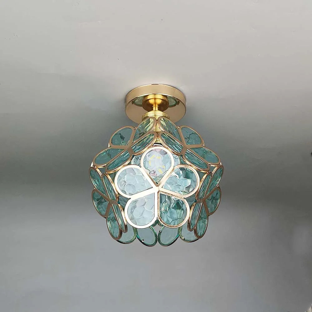 Marielle | Floral Glass Ceiling Light With Artistic Elegance