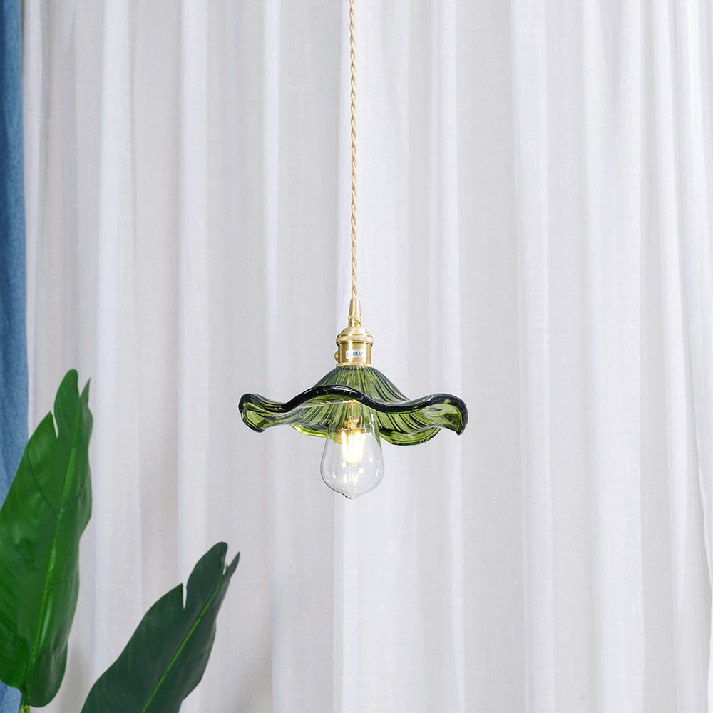 Flower pendant light glass LED 3