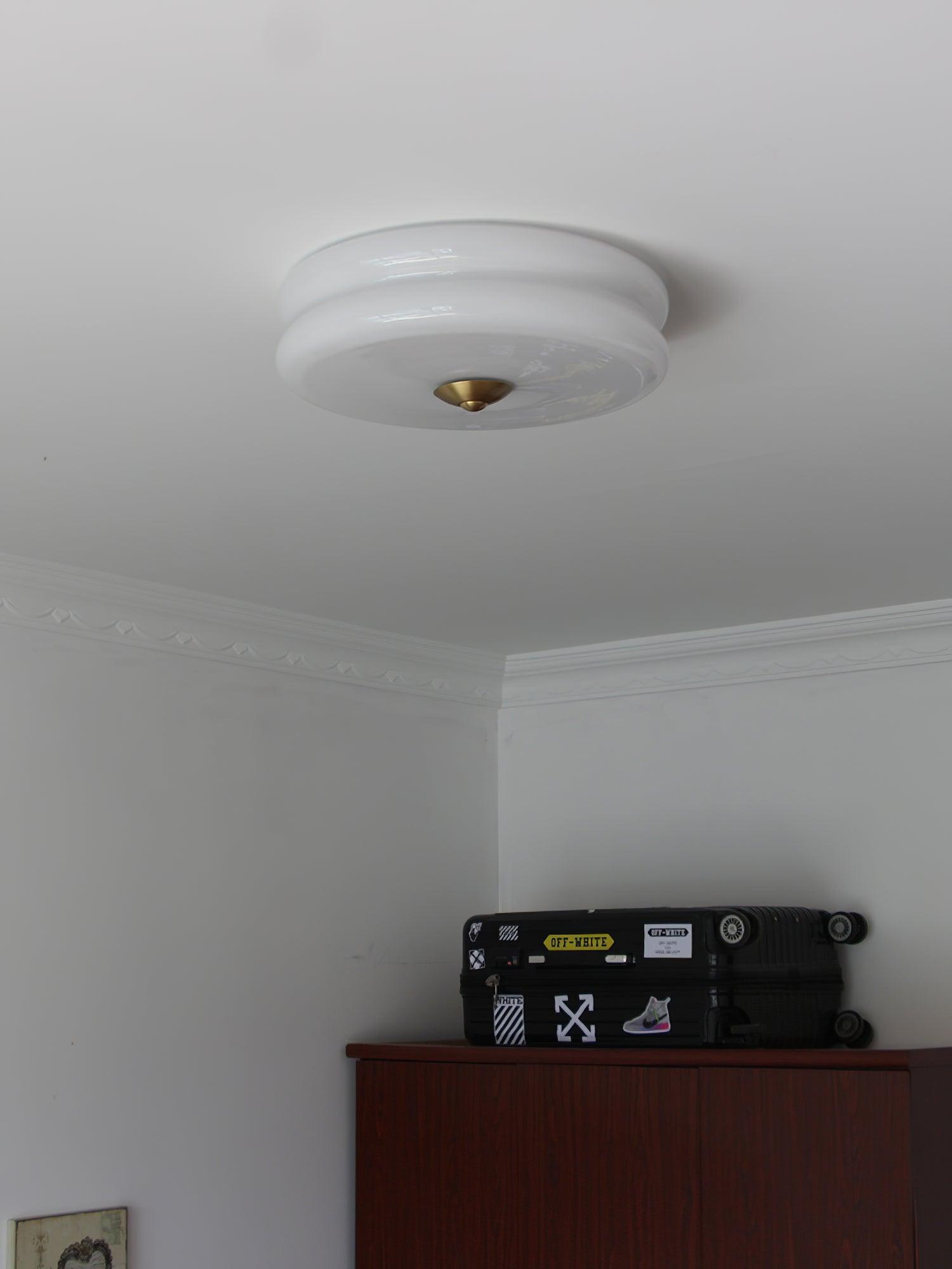 Flush-Mount Ceiling Light in Vintage Finish | Timeless Ambient Glow for Any Room