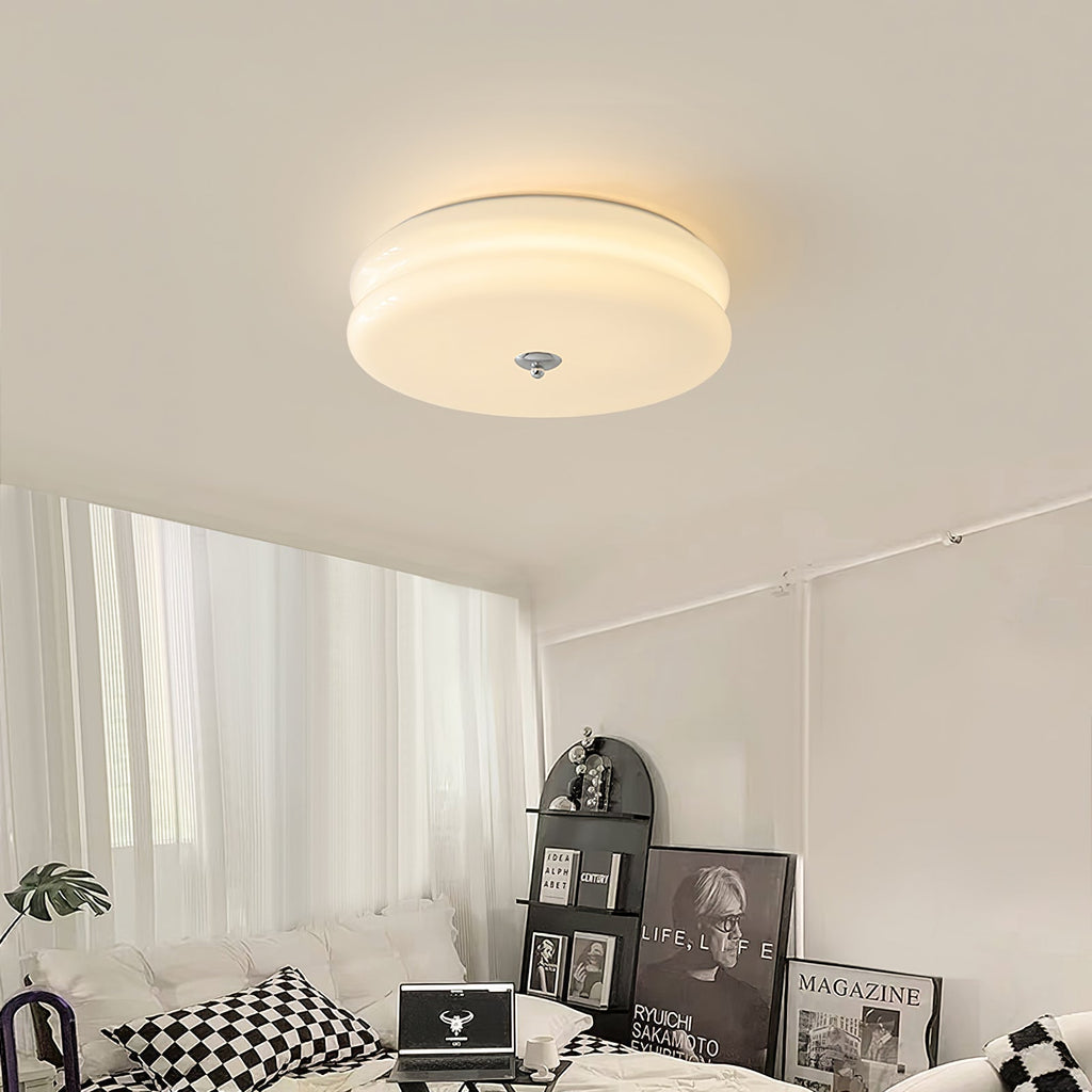 Flush-Mount Ceiling Light in Vintage Finish | Timeless Ambient Glow for Any Room