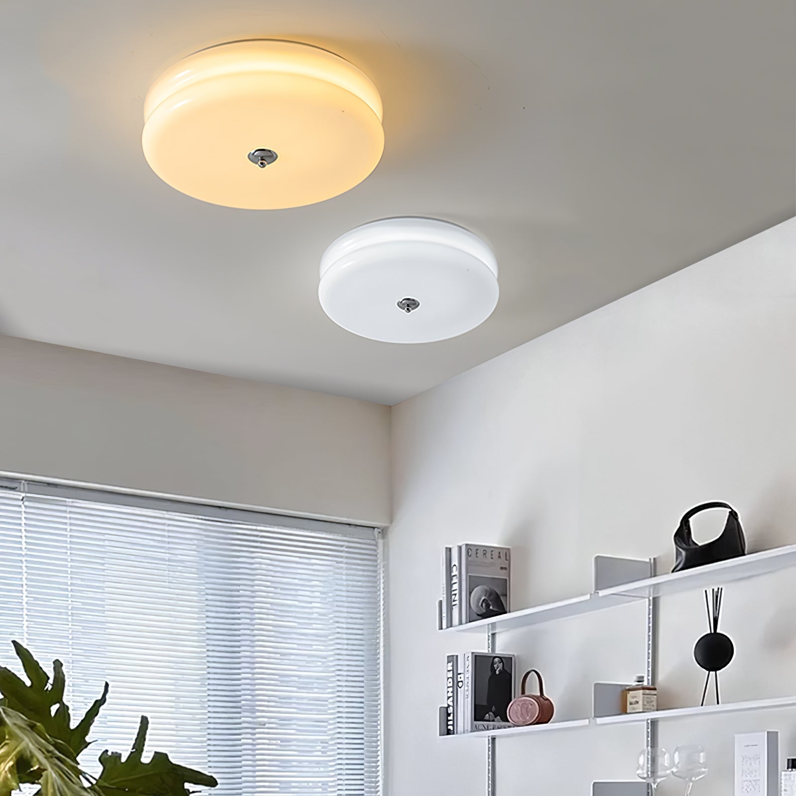 Flush-Mount Ceiling Light in Vintage Finish | Timeless Ambient Glow for Any Room
