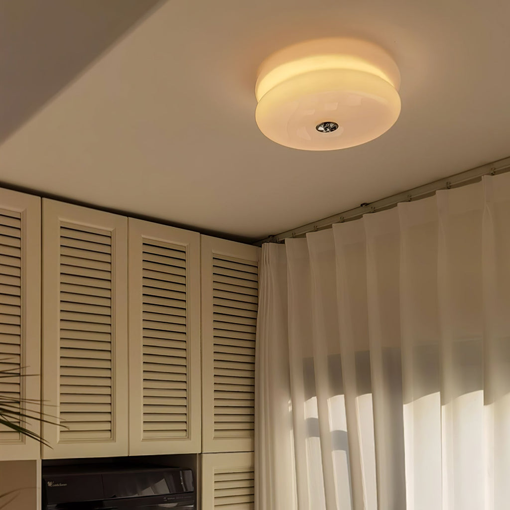 Flush-Mount Ceiling Light in Vintage Finish | Timeless Ambient Glow for Any Room