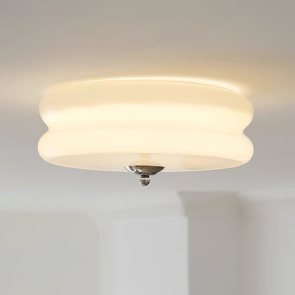 Flush-Mount Ceiling Light in Vintage Finish | Timeless Ambient Glow for Any Room