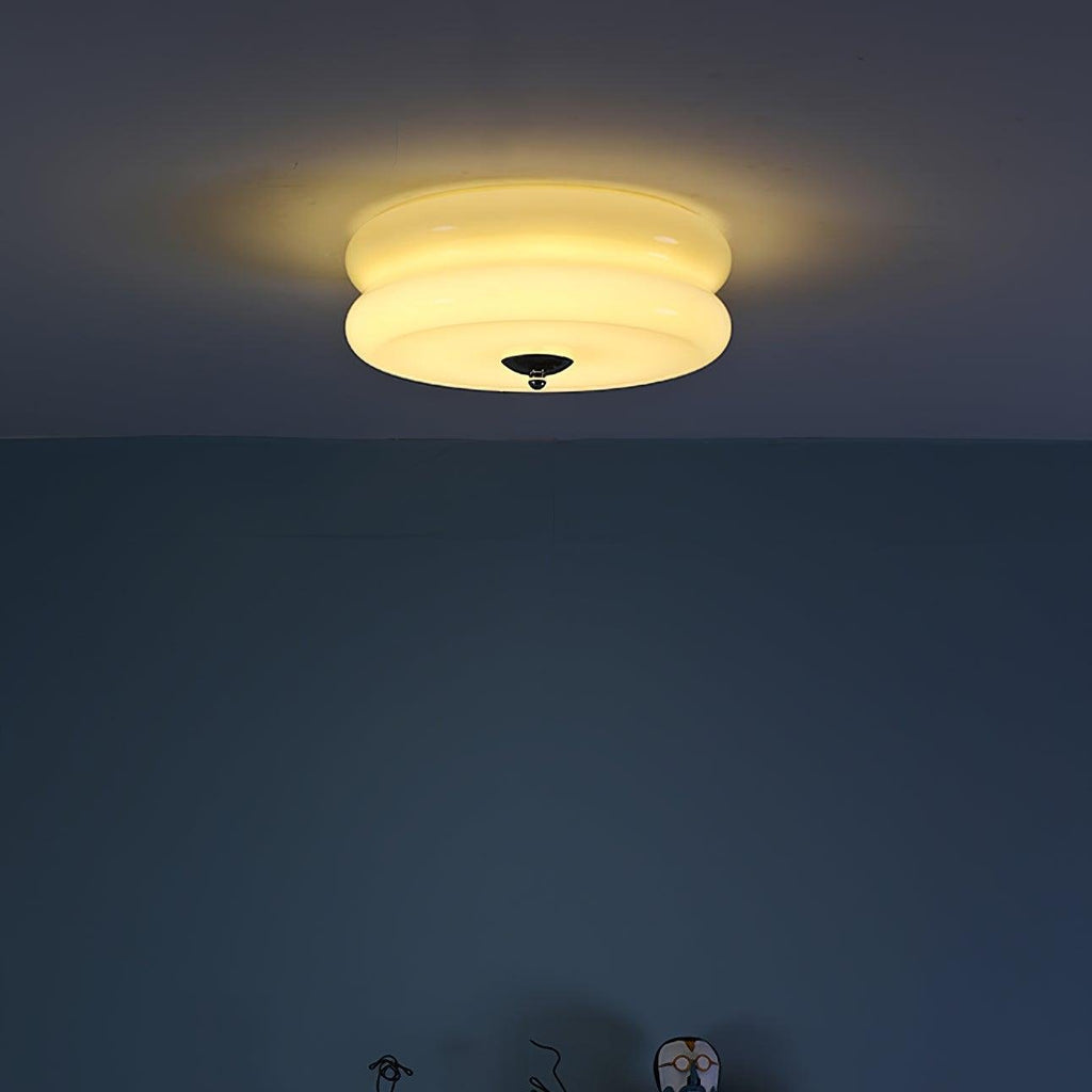 Flush-Mount Ceiling Light in Vintage Finish | Timeless Ambient Glow for Any Room