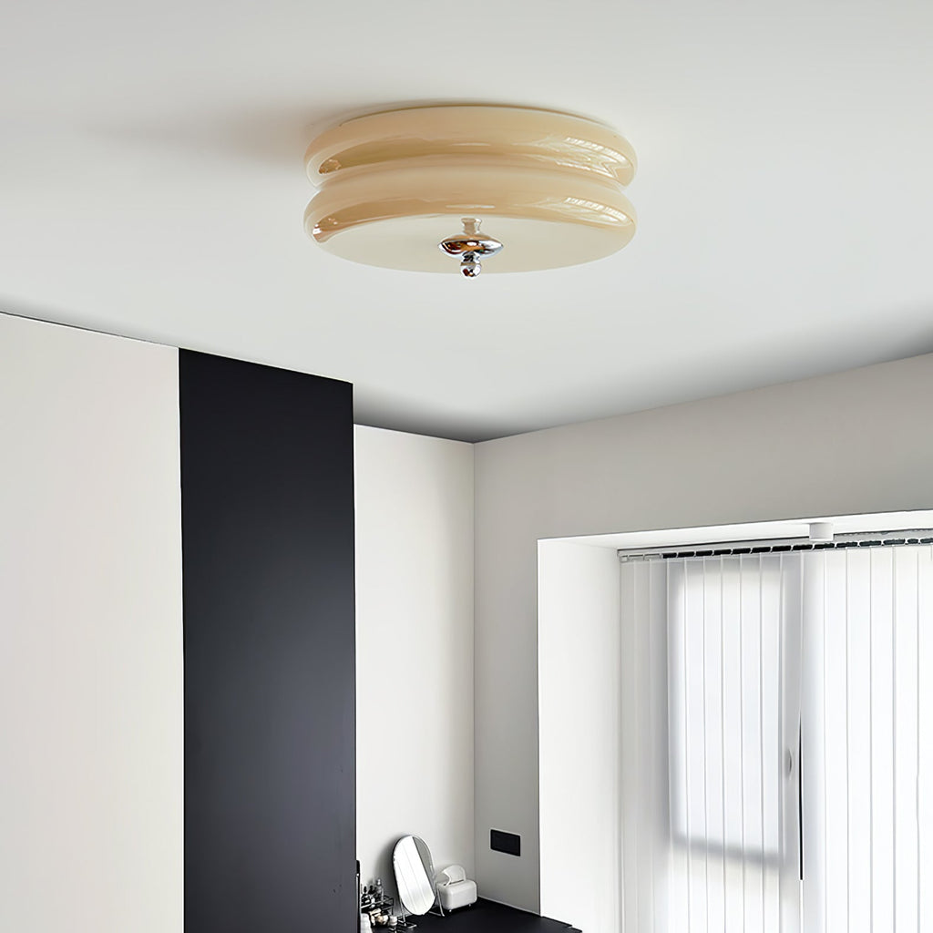 Flush-Mount Ceiling Light in Vintage Finish | Timeless Ambient Glow for Any Room